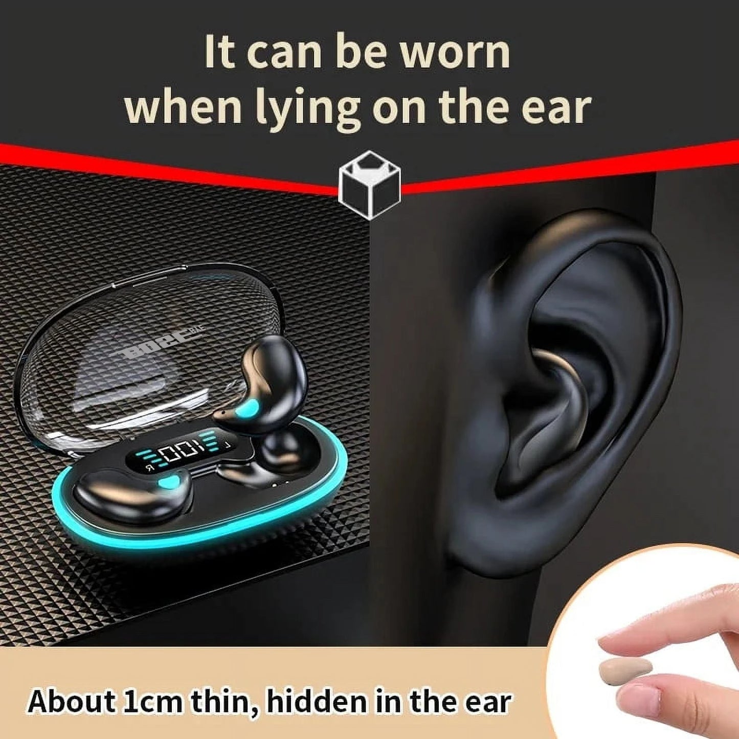 BOSE&bye X55 Bluetooth Wireless Earbuds Ear Hooks Bluetooth Earphones Bass Noise Reduction Earbuds Mini in-ear Headsets
