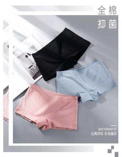 Women Boxers Underwear Cotton Ladies Safety Pants Female Seamless Underpants Solid Cozy Sexy Lingerie Трусы Женские