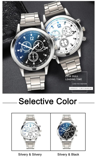 New Men Watches Luxury Band Round Watch Fashion Blu-ray Roman Watch for Man Relojes Para Hombre שעון ספורט Часы Мужские Наручные