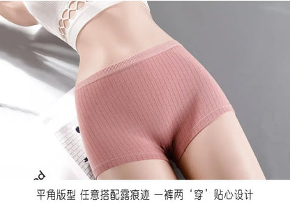 Women Boxers Underwear Cotton Ladies Safety Pants Female Seamless Underpants Solid Cozy Sexy Lingerie Трусы Женские
