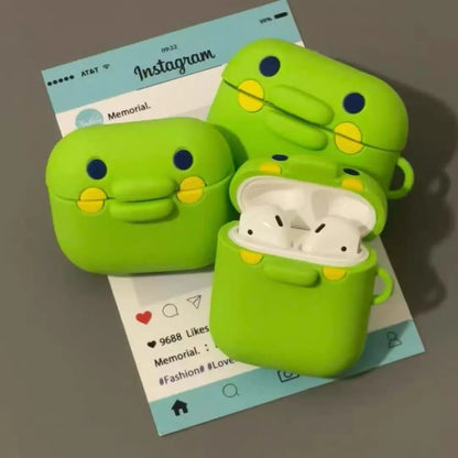 Ins Cute Tamagotchi Big Mouth Jar Earphone Accessories Case Protective Sleeve Cover Suitable for Airpods1/2/3/4/pro/pro2