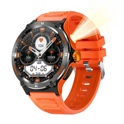 2024 new Smart Watch Men KT76 Sport Smart watches For Men Woman LED Flashlight Compass Bluetooth Call Heart Rate 3ATM Waterproof