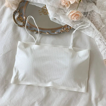 Women Sling Tube Top Sexy Bra Top Breathable Chest Pad Wearing Underwear Strapless Blouse Tube Top Bandeau