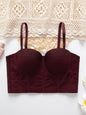 Breathable Bra Buckle Style Design Adjustable Size Solid Color Simplicity Elegant Comfortable New Shoulder Strap Gauze Bra
