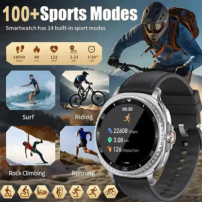 2025 NEW Smart Watch 8 Classic 46mm 1.43" AMOLED Screen IP68 Waterproof Sports Smartwatch BT Call Watch 7 Upgraded for Men Women