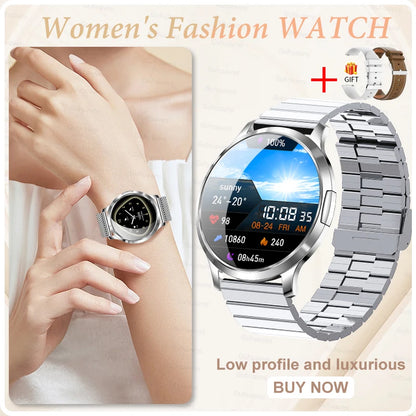 2025 New Smartwatch Women 1.32-inch AMOLED HD Screen Heart Rate Bluetooth Call IP68 Waterproof  Smart Men Watch For Android ios
