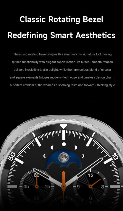 2025 NEW Smart Watch 8 Classic 46mm 1.43" AMOLED Screen IP68 Waterproof Sports Smartwatch BT Call Watch 7 Upgraded for Men Women