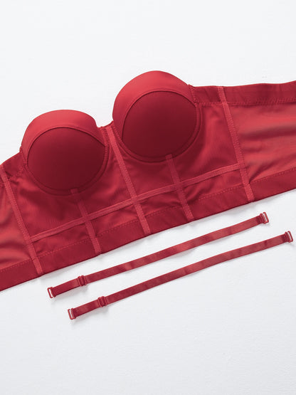 Breathable Bra Buckle Style Design Adjustable Size Solid Color Simplicity Elegant Comfortable New Shoulder Strap Gauze Bra