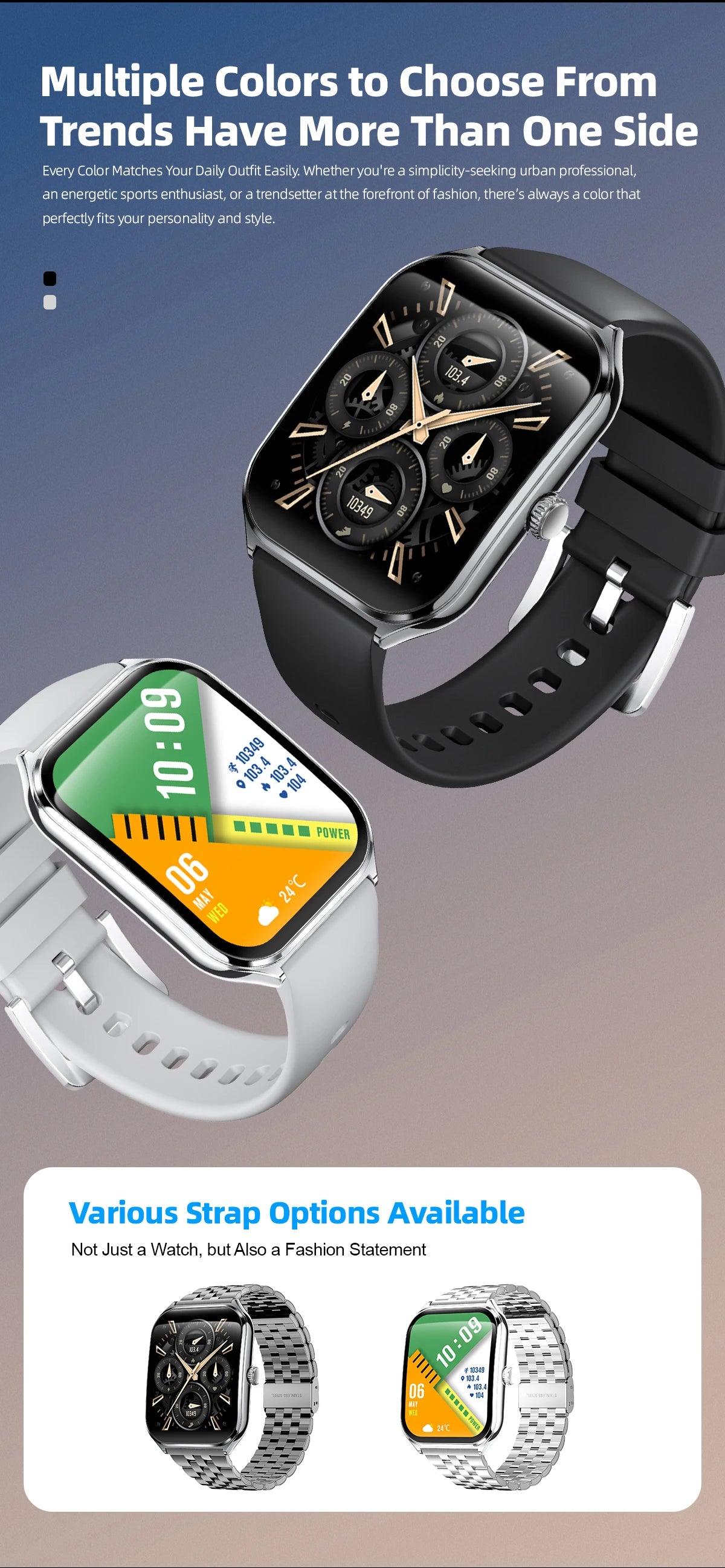 New Ultra Thin Smart Watch men 1.96" AMOLED 360*360 HD Pixel Display Always Show Time Call Reminder Smartwatch Ladies For huawei
