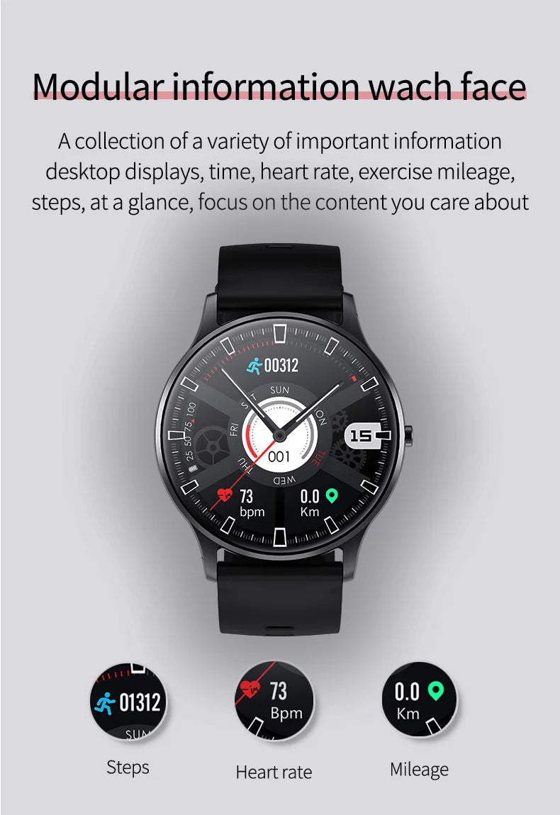 Smart Watch Men 1.3inch Bluetooth Sport Watches IP67 Waterproof Fitness Smartwatch Women