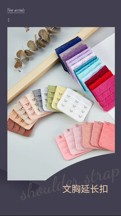 2024 Bra Extender 3 Hooks Women Elastic Bra Extension Strap Hook Clip Intimates Adjustable Lengthened Buckle Bra Accessories