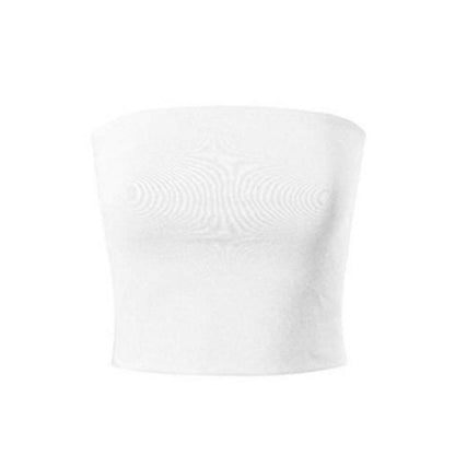 Women Sexy Strapless Tube Tops Off Shoulder Sleeveless Bustiers Crop Tops Backless Slim Fit Tank Vest Streetwear