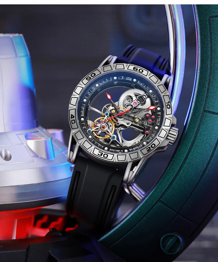 New Watches Mens Top Brand Luxury Automatic Mechanical Clock Casual Tourbillon Men Watch Sport Waterproof relogios masculino