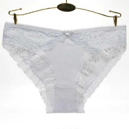 Women Underwear Cotton Sexy Lace Ladies Knickers Panties Low Waist Everyday Briefs 5 pcs/lot