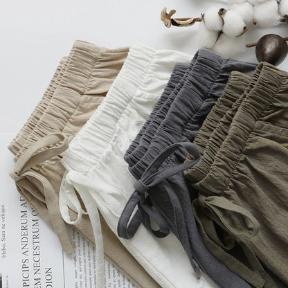 Cotton Linen Shorts Women Fashion Workout Shorts High Waiste Short Pants Ladies Black Shorts Casual Women Shorts Sport Femme