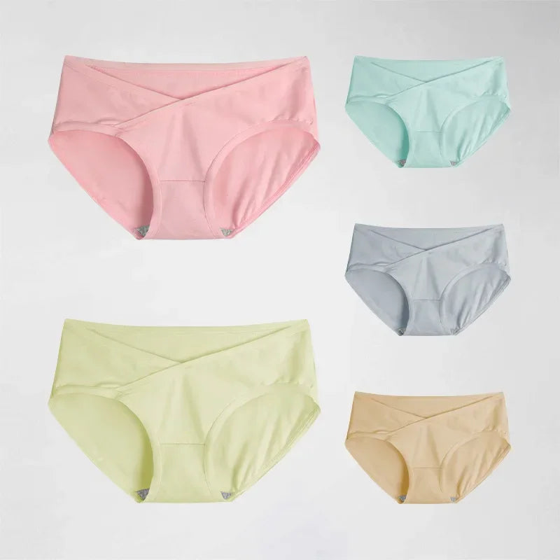5pcs Ladies' underwear: Pure cotton, solid color, all-cotton, seamless, comfortable, briefs, breathable, thin style