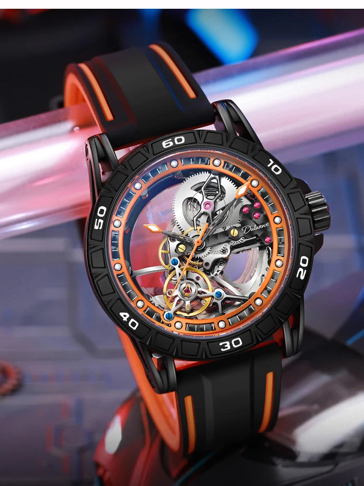 New Watches Mens Top Brand Luxury Automatic Mechanical Clock Casual Tourbillon Men Watch Sport Waterproof relogios masculino
