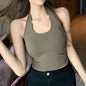 Women Halter Neck Tube Camis Sexy Backless Black White Tank Tops Streetwear Vest Female Crop Top Summer Basic T-shirts Ladies