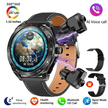 Men's super smart watch with 400mAh large battery and stainless steel body sturdy and durable with Bluetooth calling function