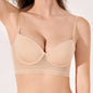 Low Back Bras for Women-Seamless Lightly Lined Invisible Backless Bra-Underwire Plunge Open Back Beige Bra