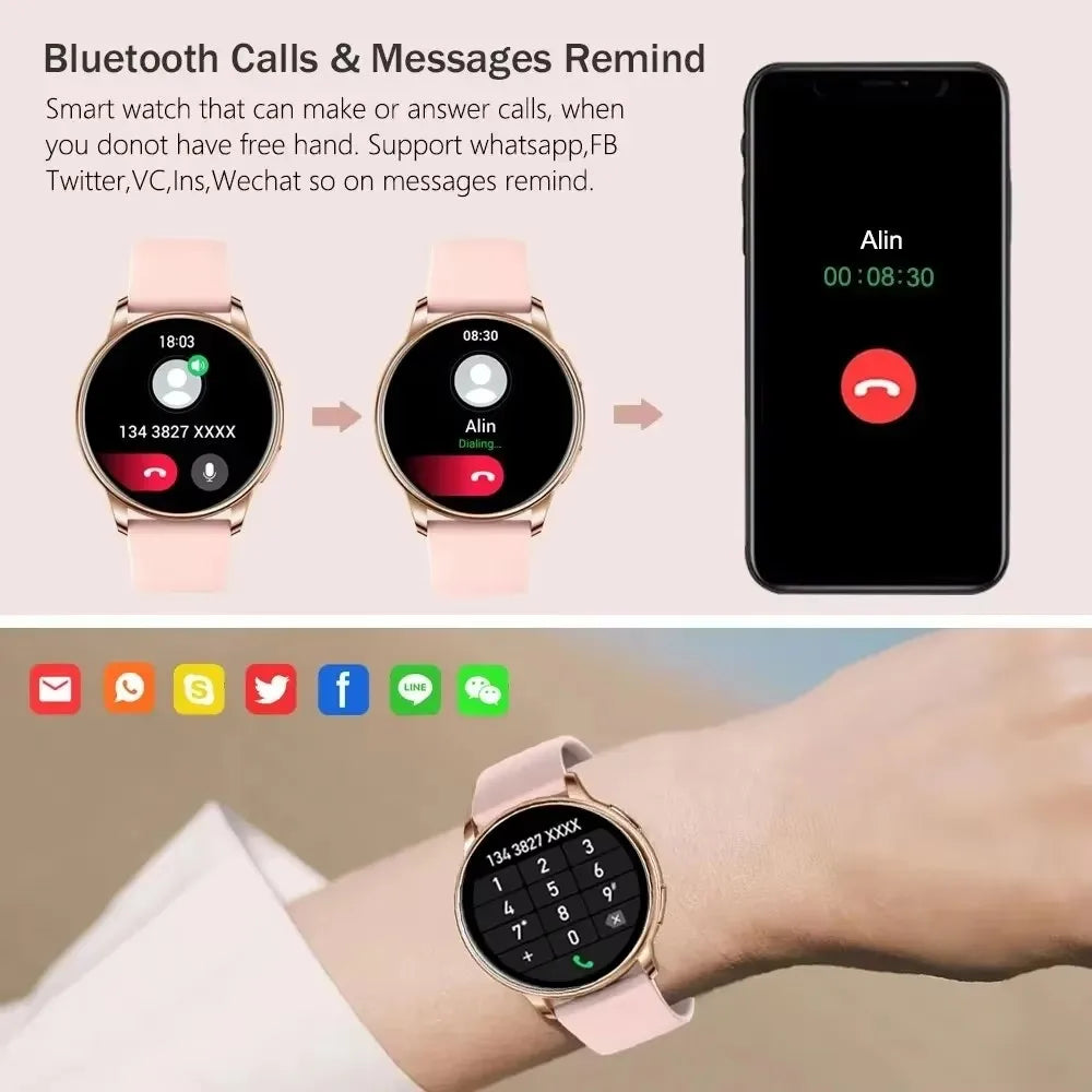 New Smartwatch 2025 Round AMOLED  relojes para hombres  Bluetooth Wireless Smart Watches For Man Woman Custom Watch Faces Watch