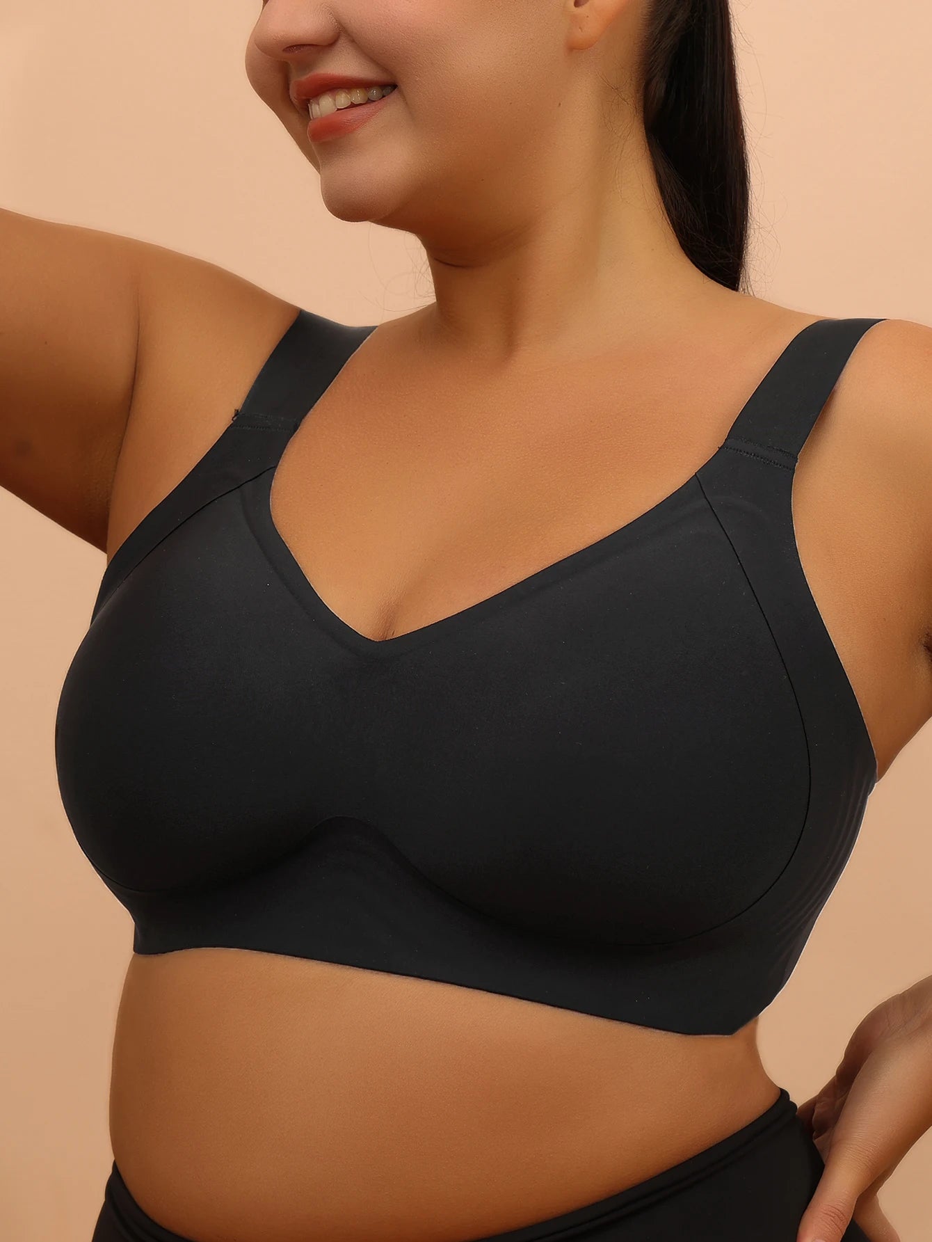 Big breasted sleeping bra for women 6XL without steel rims gathered without scars plus size vest yoga exercise anti sagging bra