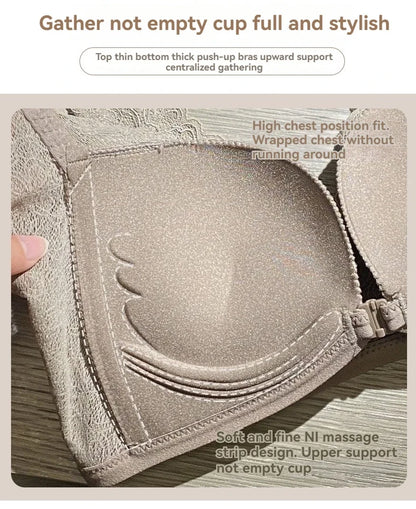 Front-button Sexy Enhancing Beautiful Back Bra for Young Girls with Small Breasts Anti-sagging Adjustable Side Bust Control Bra