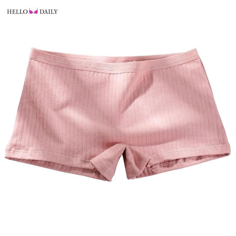 Women Boxers Underwear Cotton Ladies Safety Pants Female Seamless Underpants Solid Cozy Sexy Lingerie Трусы Женские