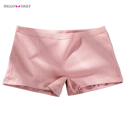 Women Boxers Underwear Cotton Ladies Safety Pants Female Seamless Underpants Solid Cozy Sexy Lingerie Трусы Женские