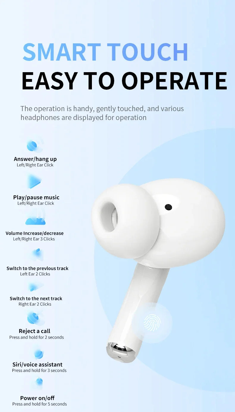 2025 AIRPro TWS Ear Air Earphone Buds Wireless Earbuds in-ear Headphones Pods Pro 2 for IOS Android generation ear phones