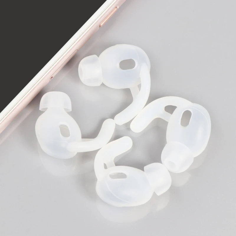 2Pairs Soft Silicone Ear Pads Eartips For Airpods 3 Silicone Case Ear Hook In-Ear Earbuds Earphone Accessories Ear Tips