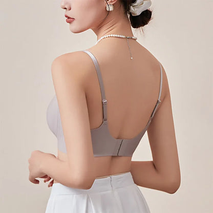 Women Silk Bra 89% Mulberry Silk 11% Spandex Lining 3/4 Cups Everyday wear Bra Wireless Wire Free Beige Black Intimates TA002