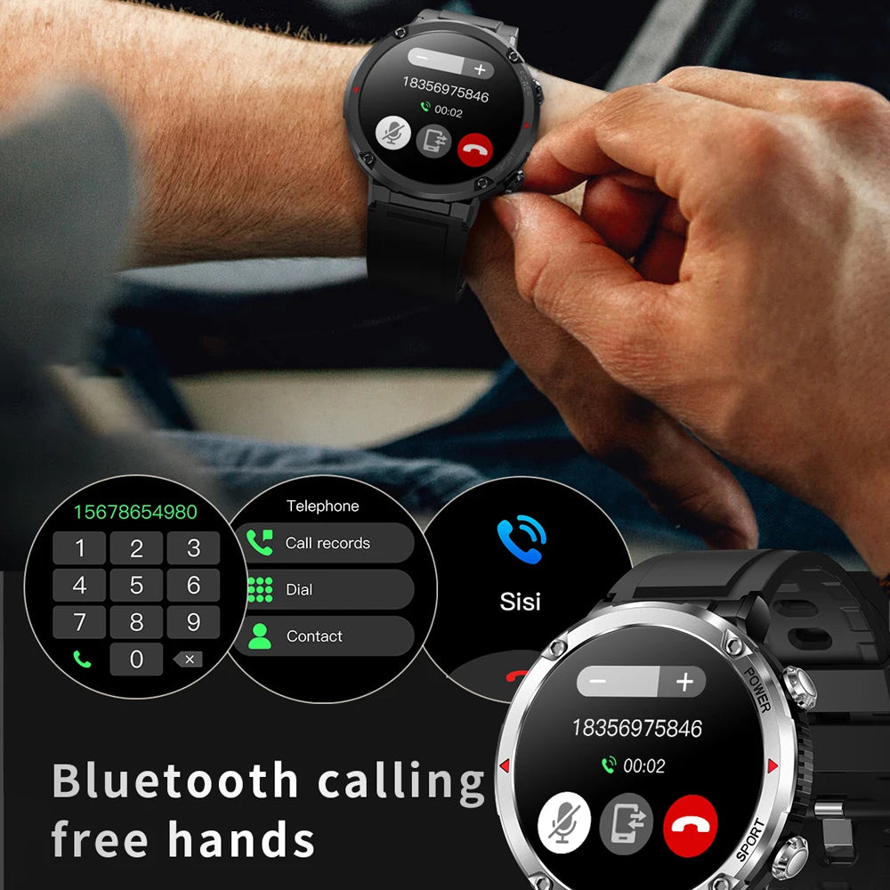 Smart Watch 1.6inch 400*400 Round Screen Bluetooth Call Heart Rate Hi-Fi Speakers IP68 Waterproof Sport Tracket Smartwatch