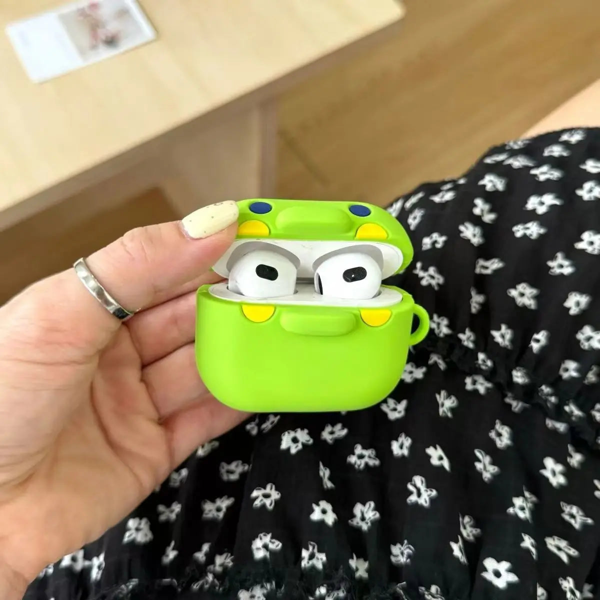 Ins Cute Tamagotchi Big Mouth Jar Earphone Accessories Case Protective Sleeve Cover Suitable for Airpods1/2/3/4/pro/pro2