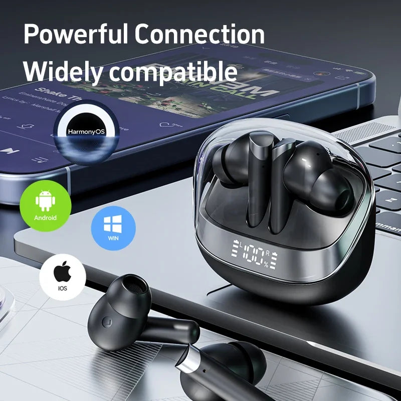 Earphone Bluetooth In-Ear Headphones True Wireless Earbuds  For Noise Reduction Power Display Waterproof Touch Control With Mic