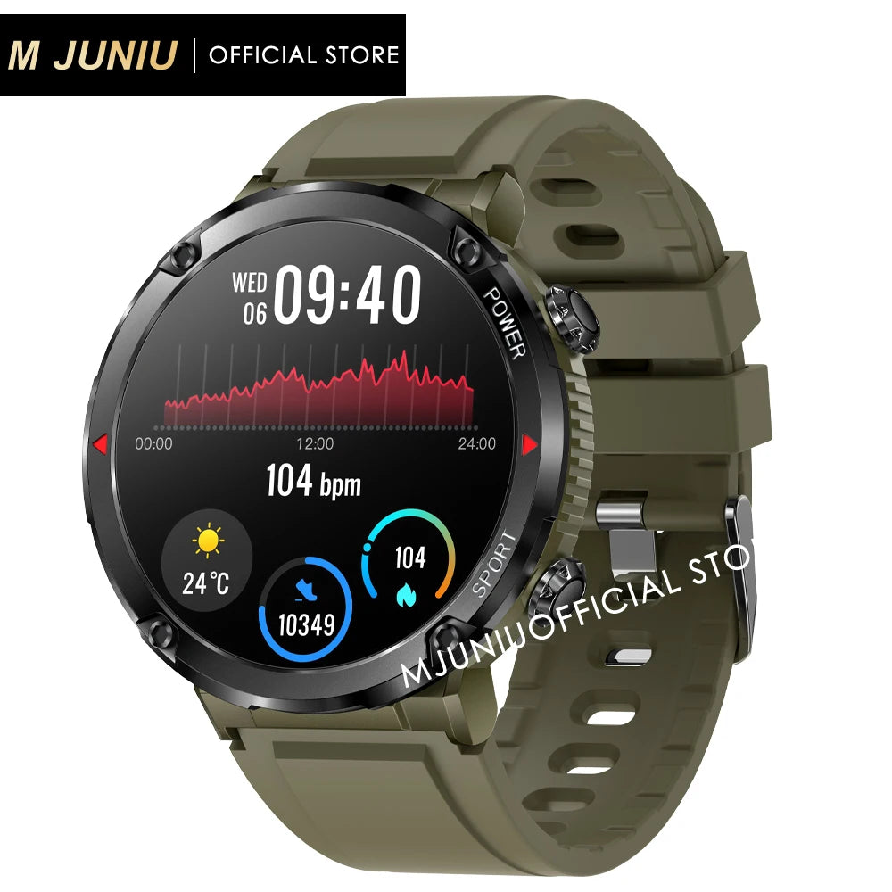 Smart Watch 1.6inch 400*400 Round Screen Bluetooth Call Heart Rate Hi-Fi Speakers IP68 Waterproof Sport Tracket Smartwatch