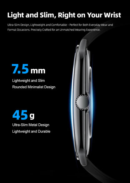 New Ultra Thin Smart Watch men 1.96" AMOLED 360*360 HD Pixel Display Always Show Time Call Reminder Smartwatch Ladies For huawei