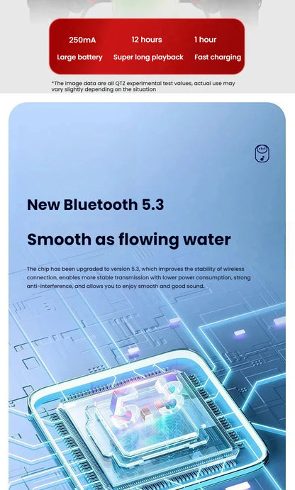 Wireless Earbuds, Bluetooth 5.3 Headphones  Bluetooth Earbuds Noise Cancelling Mic IP7 Waterproof in Ear Earphones for Sports