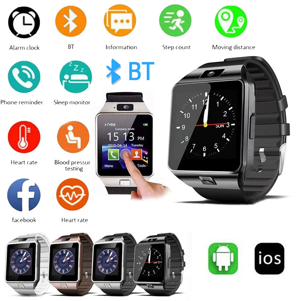 Smart Watch Men With LED Lighting Compass Sports Fitness Tracker Watch IP67 Waterproof Bluetooth Talk SmartWatch 2024