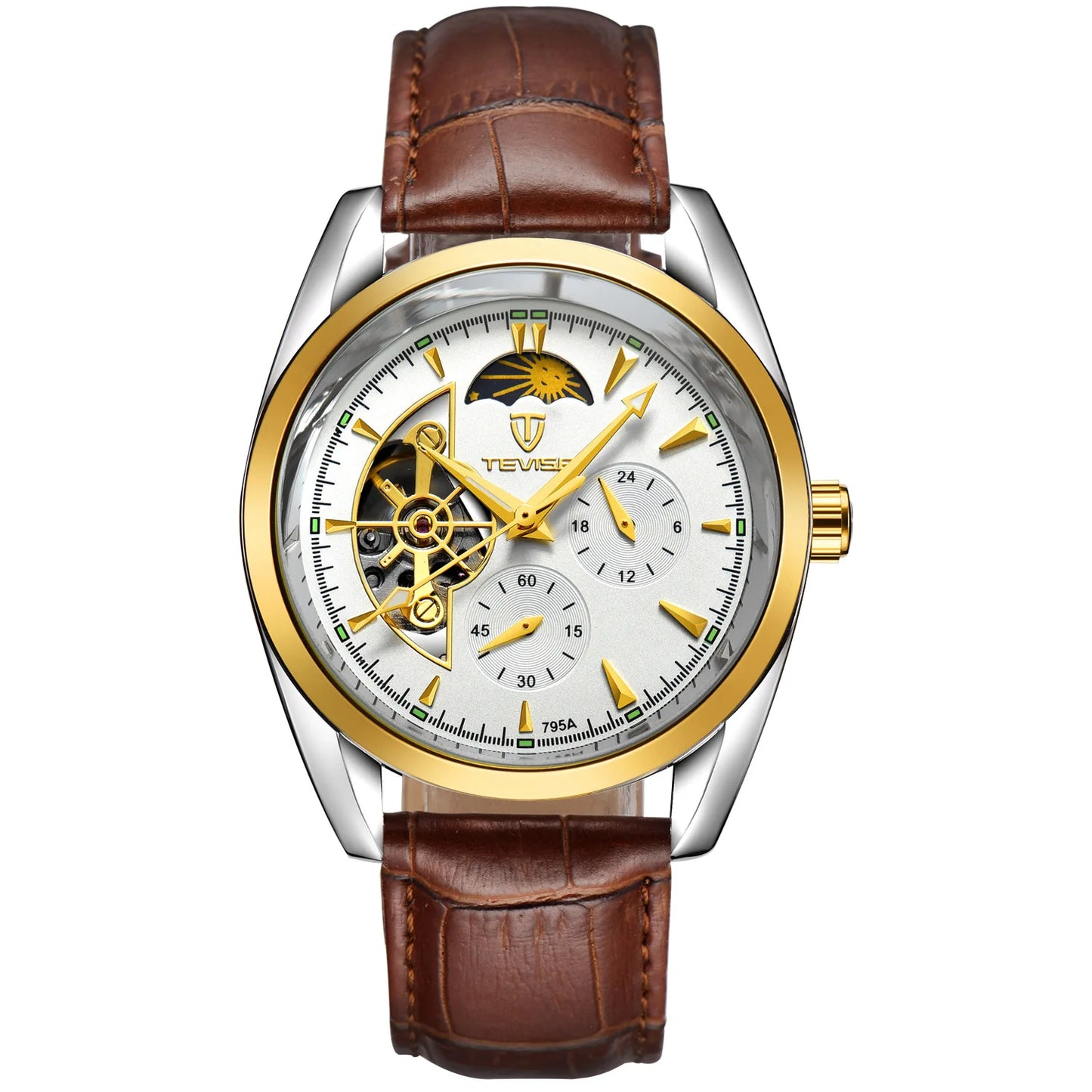 Relogio Masculino Tevise Mens Watches Top Brand Luxury Tourbillon Automatic Mechanical Watch Men Full Steel Waterproof Watches
