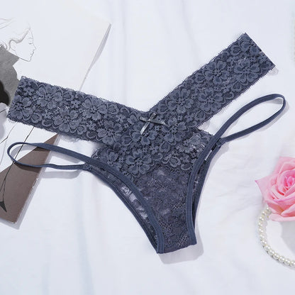 Sexy Lace Ladies Panties Low Waist Underwear Briefs Female Solid Color Underpants Breathable Hollow Out Seamless Lingerie