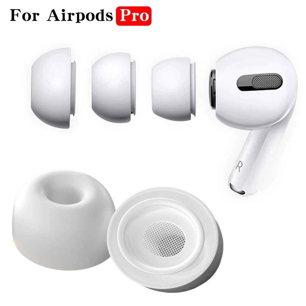 4 Pair Ear Tips for Airpods Pro 1st 2nd gen Noise Reduction Silicone Earbuds Ear Pads Earplug Cover XS/S/M/L Eartip Earcap Plug