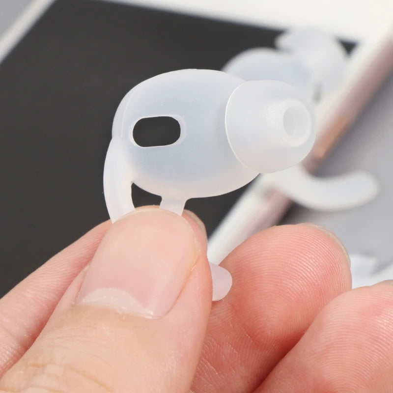 2Pairs Soft Silicone Ear Pads Eartips For Airpods 3 Silicone Case Ear Hook In-Ear Earbuds Earphone Accessories Ear Tips