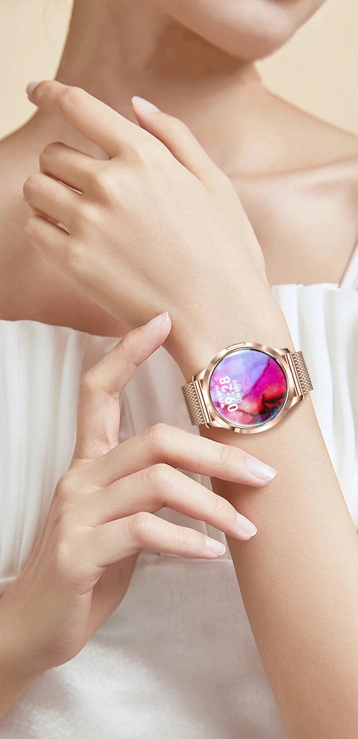 2025 New Smartwatch Women 1.32-inch AMOLED HD Screen Heart Rate Bluetooth Call IP68 Waterproof  Smart Men Watch For Android ios