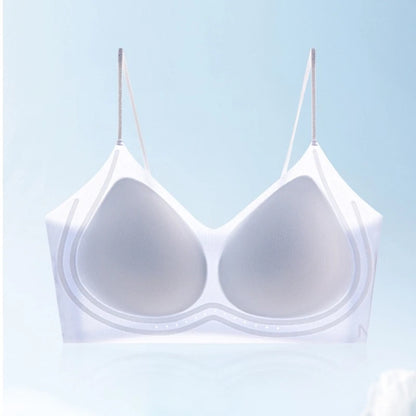 Women's Invisible Backless Tube Top with Liquid Foundation and No Steel Ring, Anti-sagging and Gathered Camisole Bra