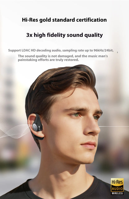 EarFun OpenJump Open-Ear Wireless Earbuds 4-mic AI Noise Cancellation IPX7 Waterproof Hi-Res LDAC Low Latency Earphone Custom
