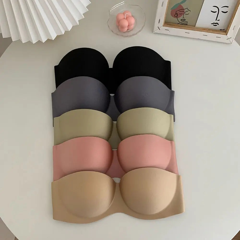 Bra NO Steel Ring Tube Top With Extension Belt Beauty Back Chest Wrap Without Straps Bralette Sexy Strapless Bra Women Bras