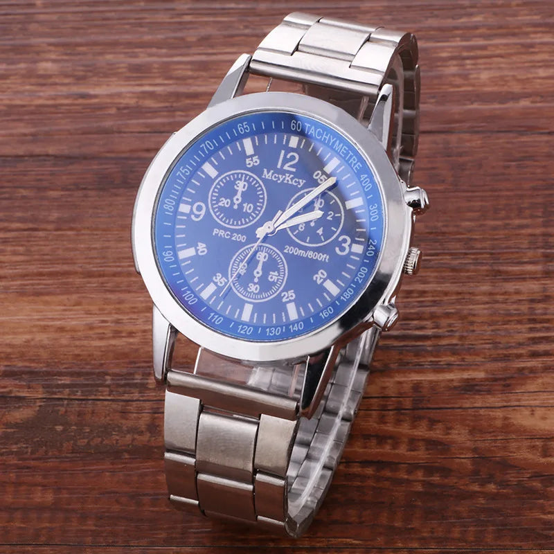 New Men Watches Luxury Band Round Watch Fashion Blu-ray Roman Watch for Man Relojes Para Hombre שעון ספורט Часы Мужские Наручные
