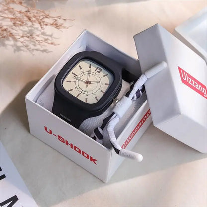 Watches for Elegant Women Simple Fashion Watch Minimalist Design Square Big Dial Soft Wristwatch Valentines Gift for Women Girls