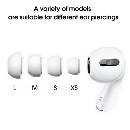 4 Pair Ear Tips for Airpods Pro 1st 2nd gen Noise Reduction Silicone Earbuds Ear Pads Earplug Cover XS/S/M/L Eartip Earcap Plug